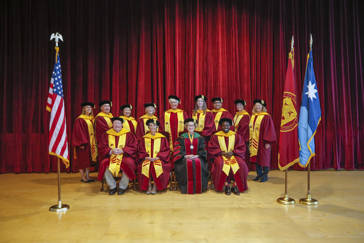 President Cunningham and the Board of Regents